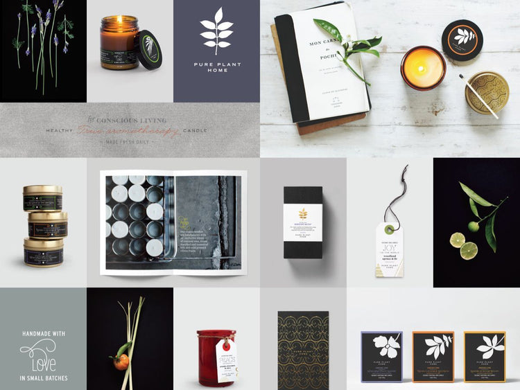 Pure Plant Home's candle selection, as featured on Here I Am