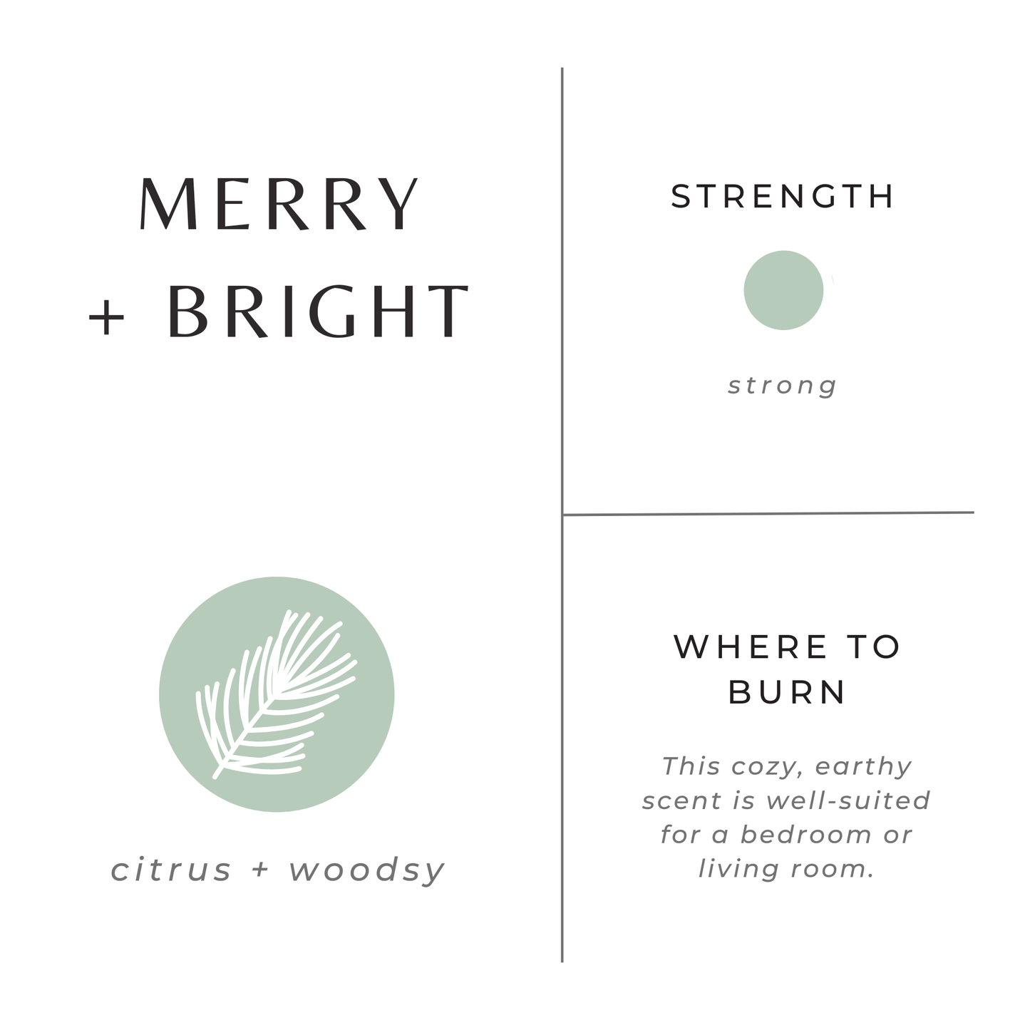 Merry + Bright Essential Oil Candle