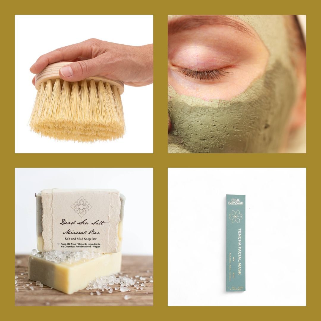 Products from the January monthly self-care box.