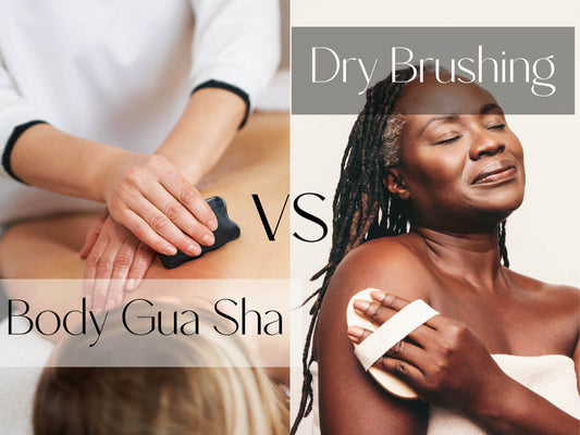 Two women Dry Brushing vs Gua Sha massage