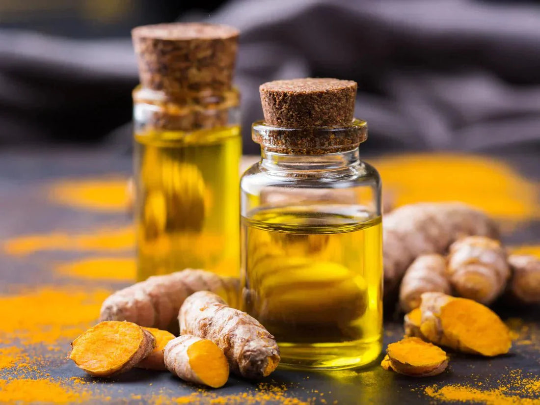 Turmeric oils and raw turmeric used in soap