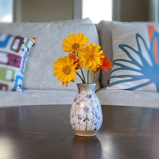 Eco-friendly bud vase on table 
