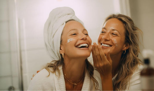 Two women opting for non-toxic ingredients in their skincare