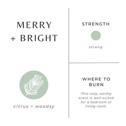 Merry + Bright Essential Oil Candle