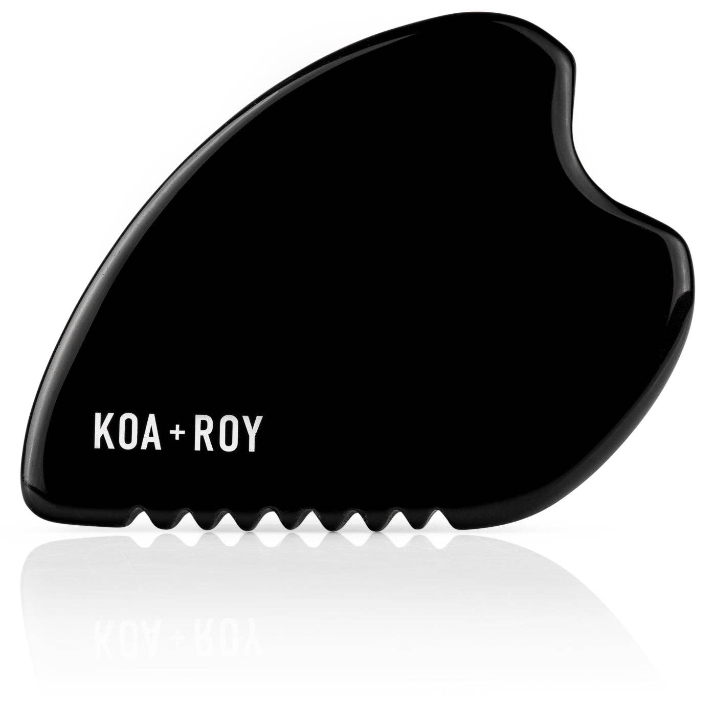 Large Gua Sha tool for body massage in black obsidian stone