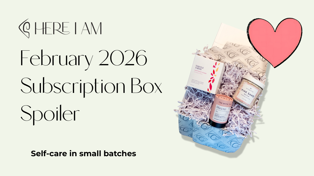 Load video: Watch the full January 2026 Here I Am subscription box unboxing.