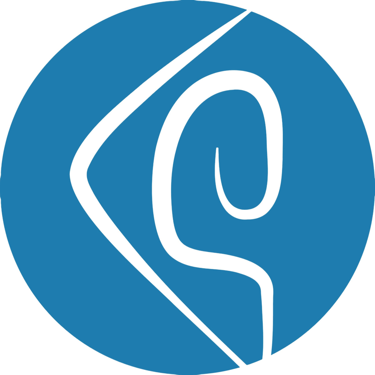 The Here I Am logo with dancer in white on a teal background