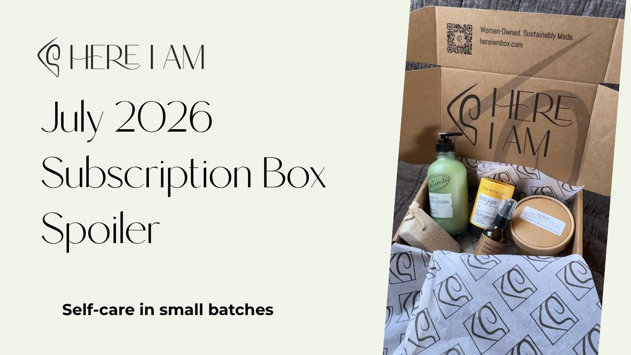 Load video: Watch the full April 2026 Here I Am subscription box unboxing.