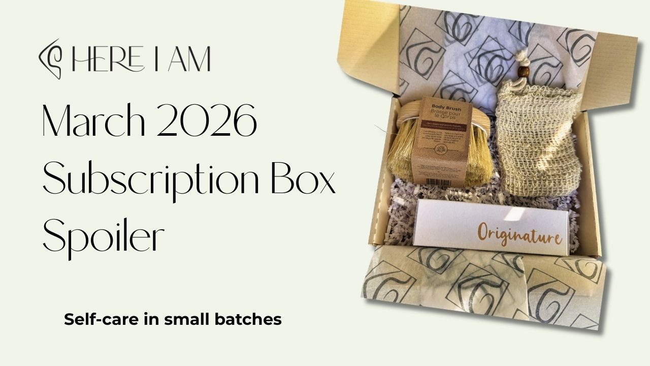 Load video: Watch the full March 2026 Here I Am subscription box unboxing.
