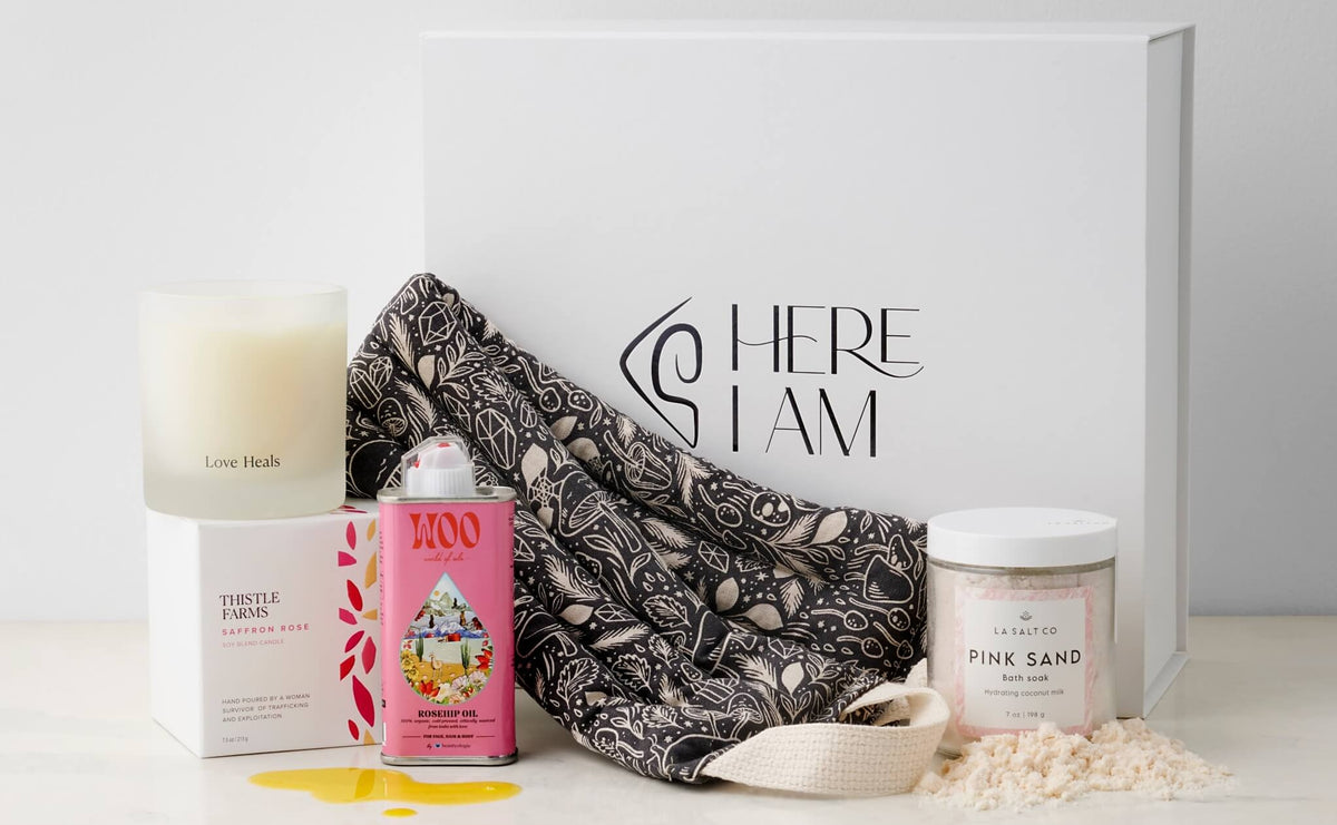 Here I Am self-care box products