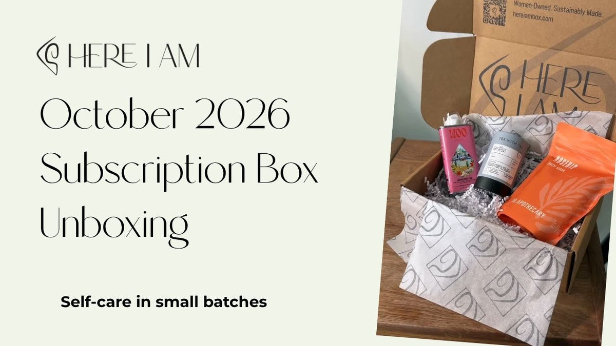 Load video: Watch the full October 2026 Here I Am subscription box unboxing.