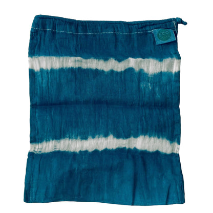 Indigo tie-dye reusable cotton bag from Gray Green Goods