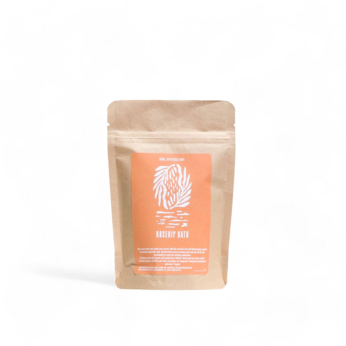 Biodegradable bag of the Rosehip bath salts