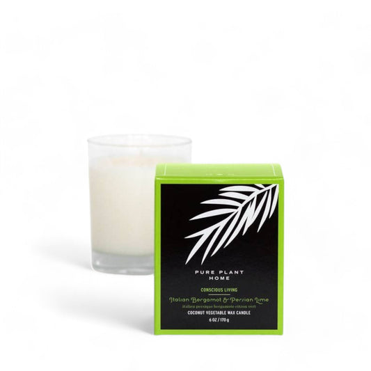 Italian Bergamot and Persian Lime candle box and frosted jar