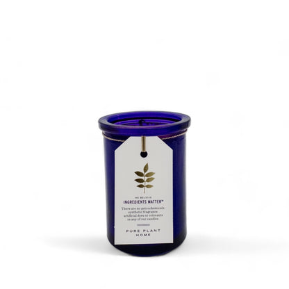 Wildcrafted French Lavender Candle in a purple vessel from Here I Am