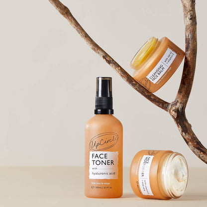 Set of upcycled face care products from UpCircle