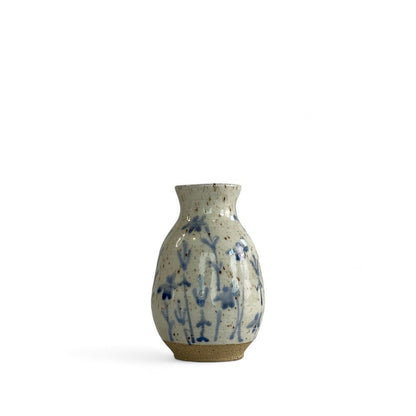 Small ceramic Blue Wildflower Bud Vase