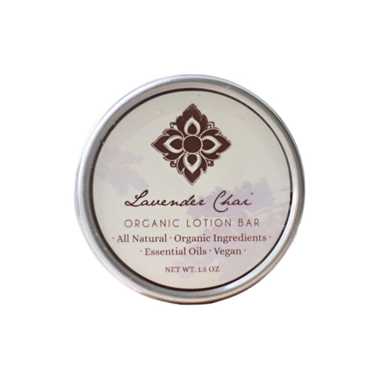 Tin of Lavender Chai Organic Lotion Bar