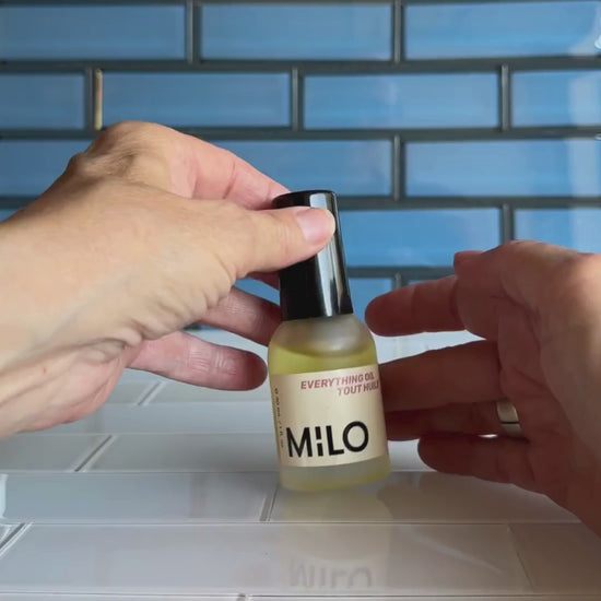 Video of woman using the MILO Everything Oil 