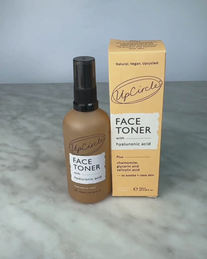 Video of woman spraying the UpCircle Face Toner