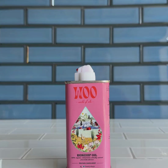 Video of woman using the Rosehip Essential Oil