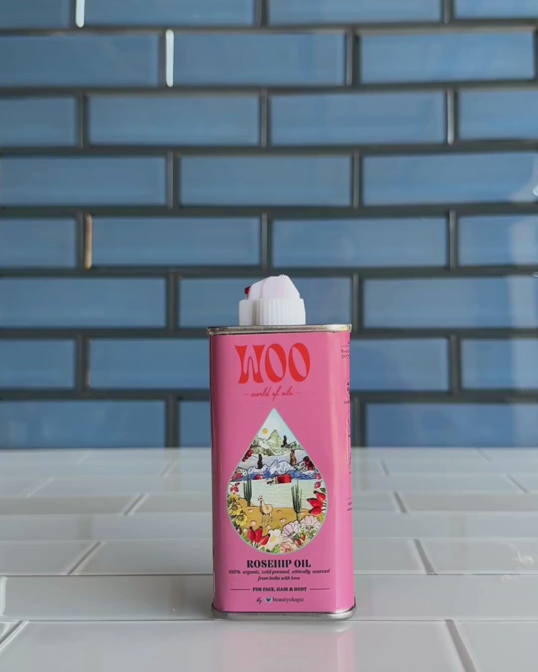 Video of woman using the Rosehip Essential Oil