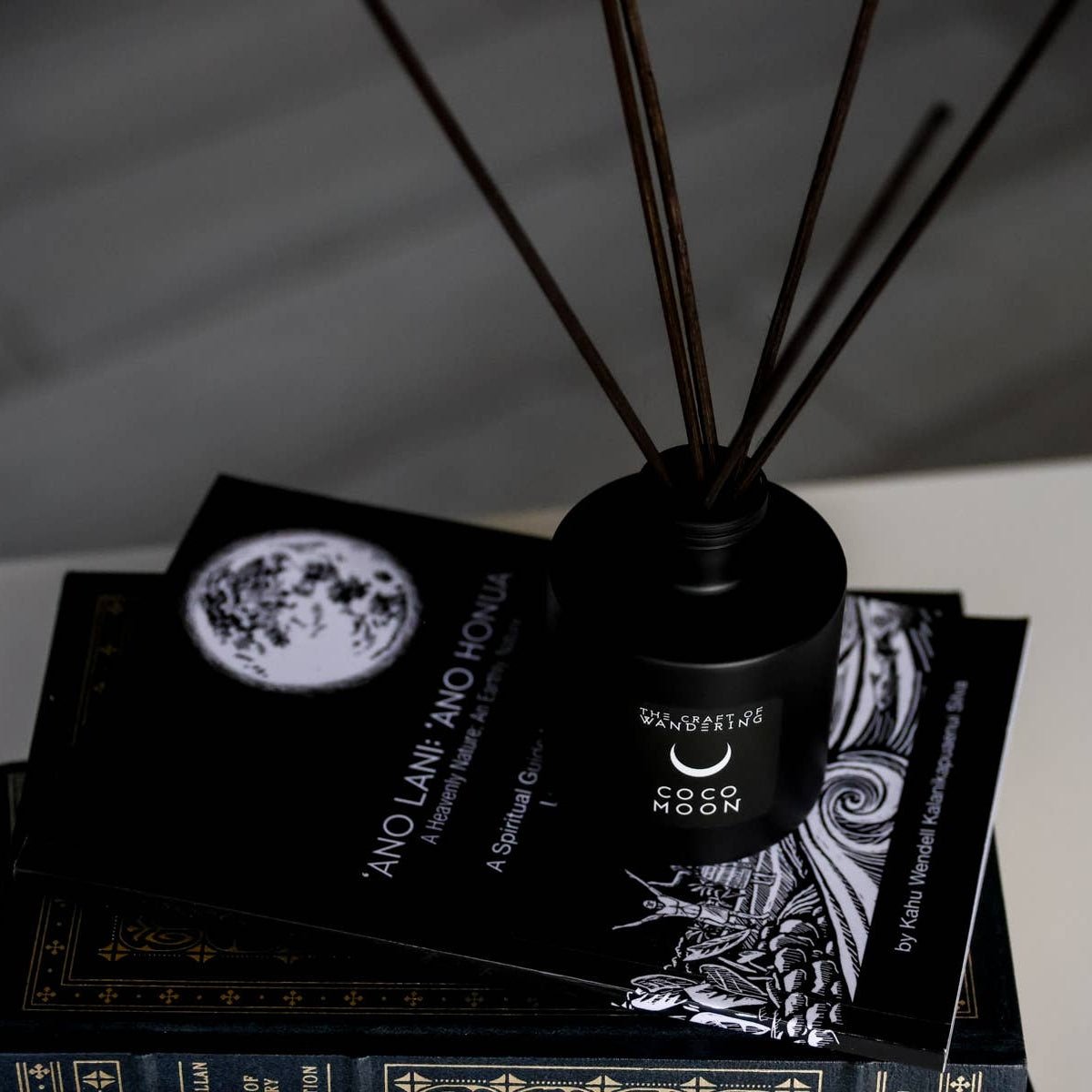 Coco Moon diffuser on books