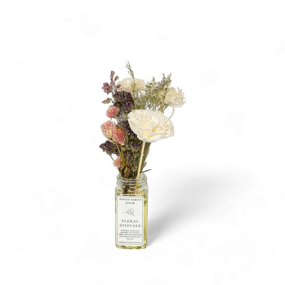 Floral Reed Diffuser with dried flowers and Sola reeds