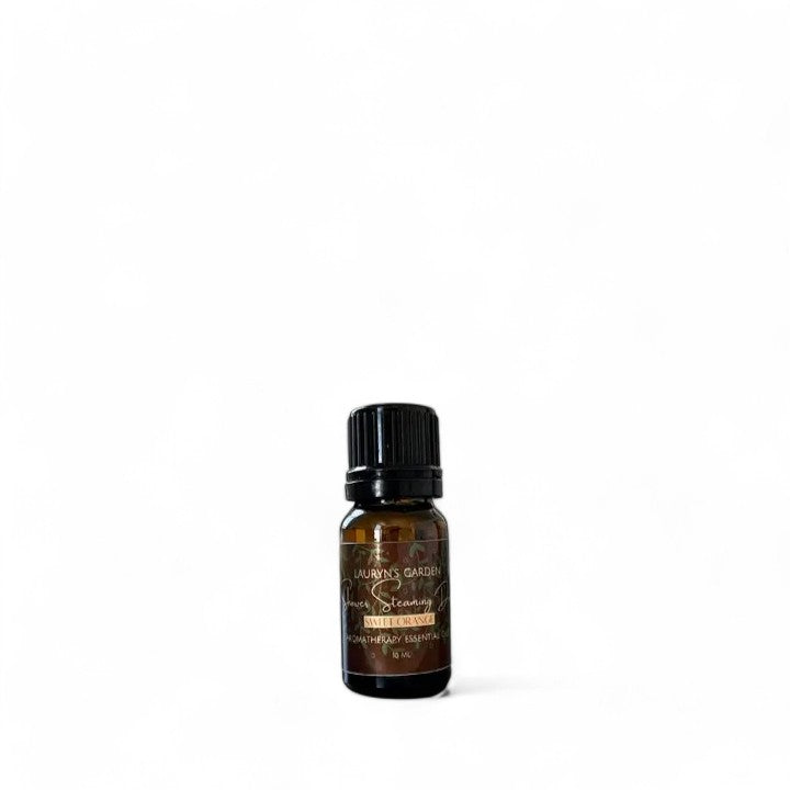 Small glass bottle of aromatherapy drops